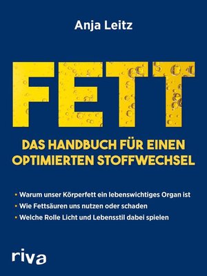 cover image of Fett. Das Handbuch für einen optimierten Stoffwechsel